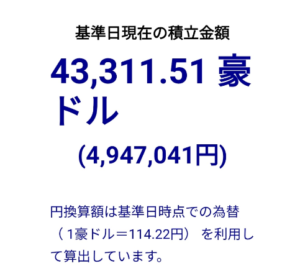 2026年8月のアクサ生命外貨建て保険の積立金額